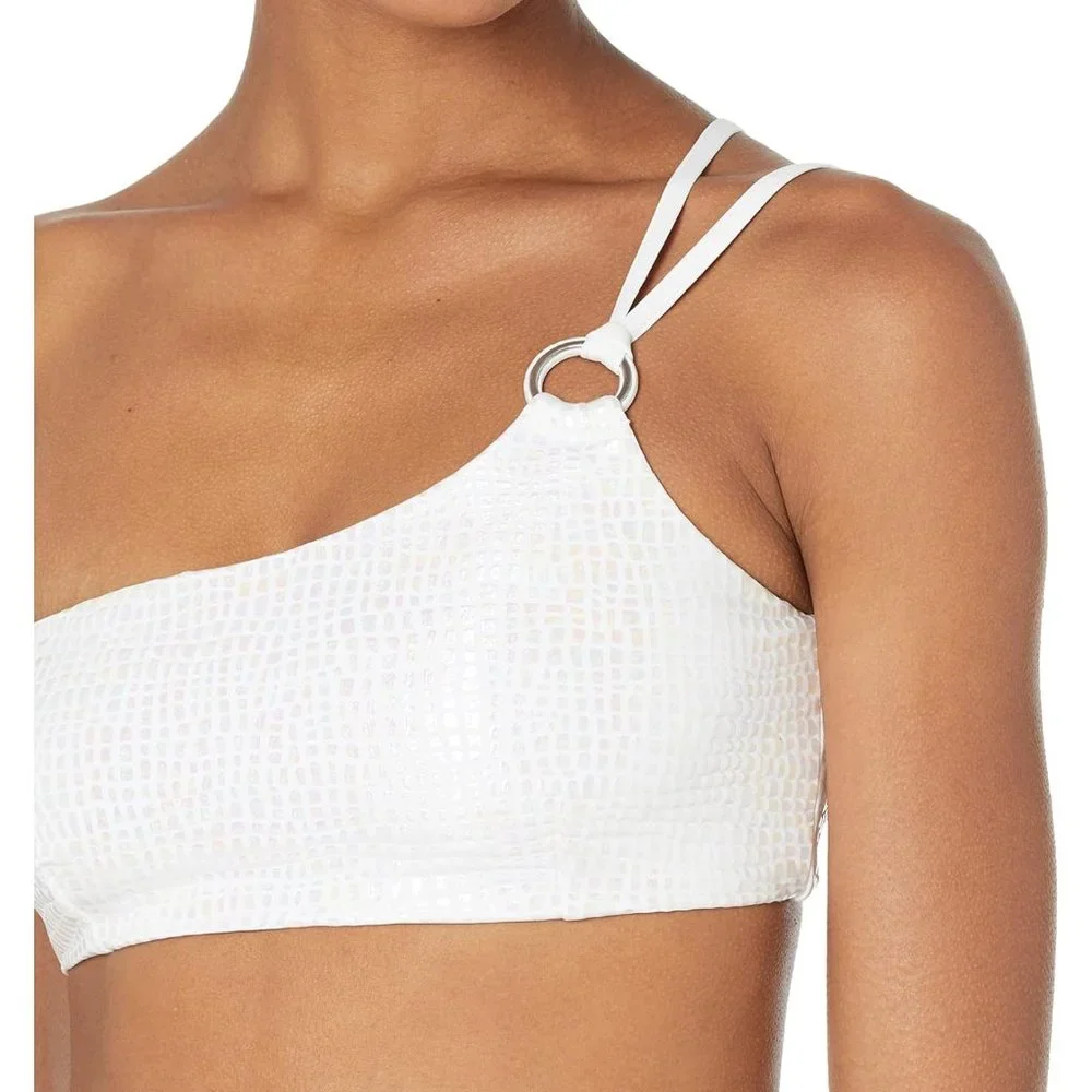 l*space Indiana Bikini Top‎ Gloss Gator Opalescent White XL